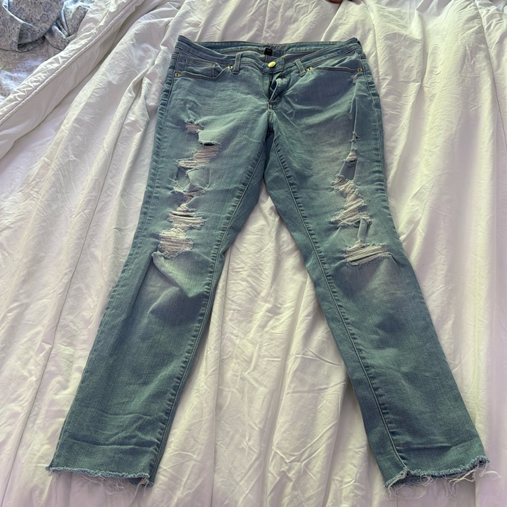 Distressed jeans